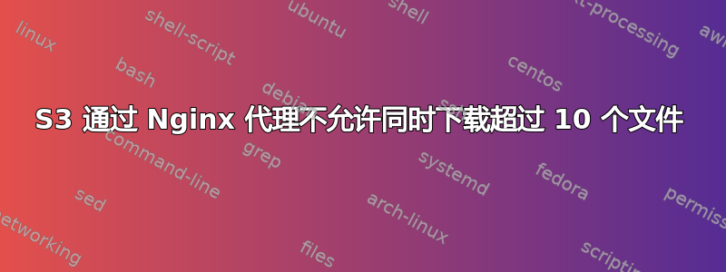 S3 通过 Nginx 代理不允许同时下载超过 10 个文件