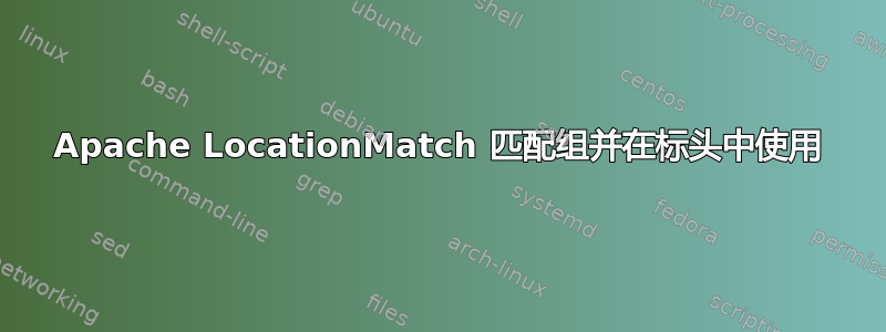 Apache LocationMatch 匹配组并在标头中使用