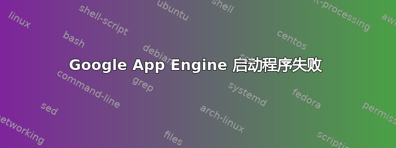 Google App Engine 启动程序失败