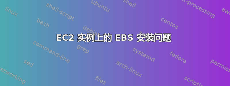 EC2 实例上的 EBS 安装问题