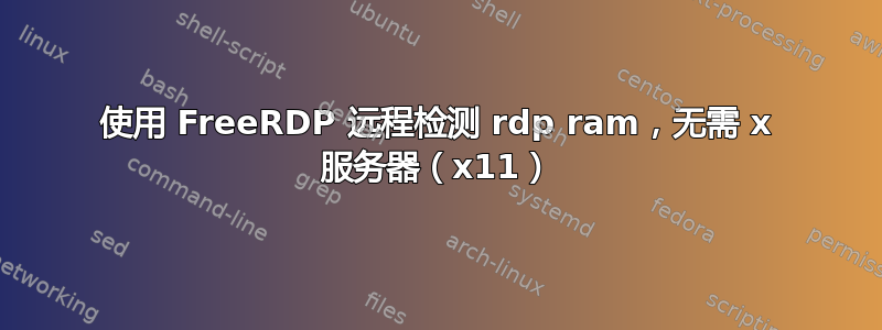 使用 FreeRDP 远程检测 rdp ram，无需 x 服务器（x11）