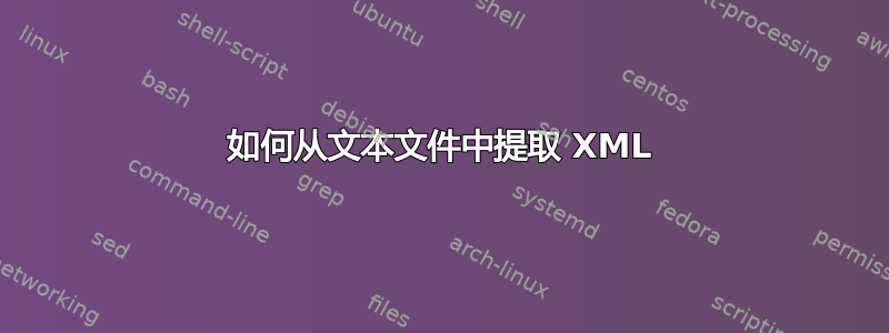 如何从文本文件中提取 XML