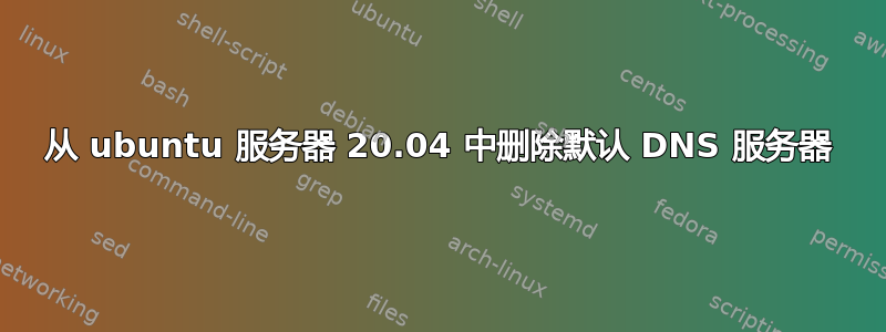 从 ubuntu 服务器 20.04 中删除默认 DNS 服务器