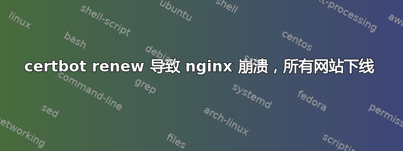 certbot renew 导致 nginx 崩溃，所有网站下线