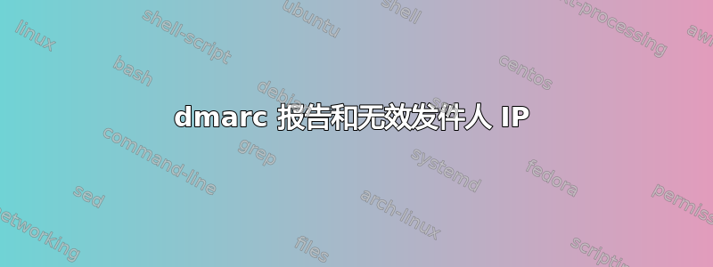 dmarc 报告和无效发件人 IP