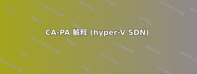 CA-PA 解释 (hyper-V SDN)