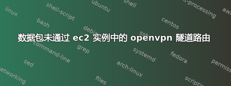 数据包未通过 ec2 实例中的 openvpn 隧道路由