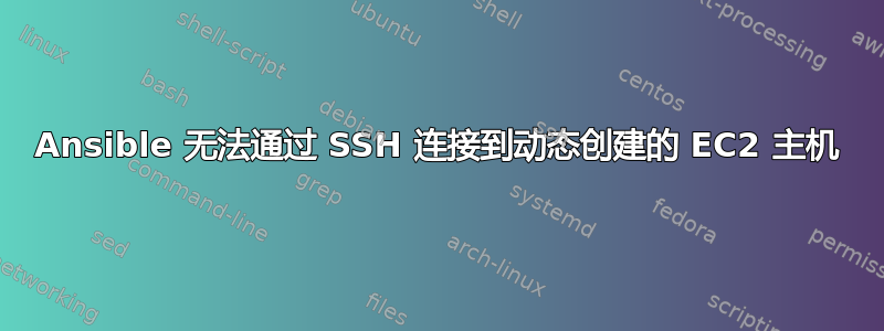 Ansible 无法通过 SSH 连接到动态创建的 EC2 主机