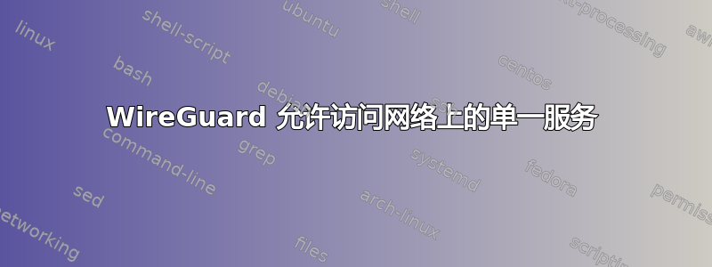 WireGuard 允许访问网络上的单一服务