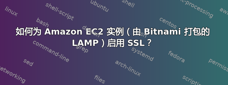 如何为 Amazon EC2 实例（由 Bitnami 打包的 LAMP）启用 SSL？