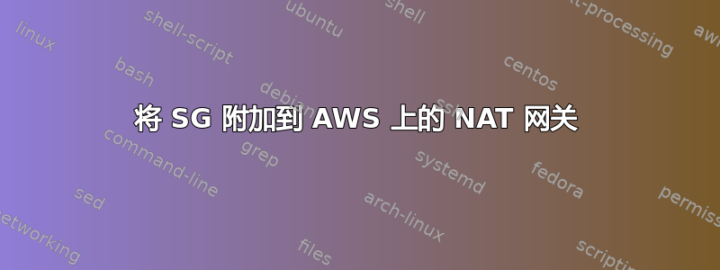 将 SG 附加到 AWS 上的 NAT 网关