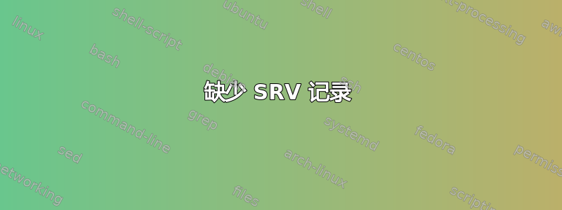 缺少 SRV 记录