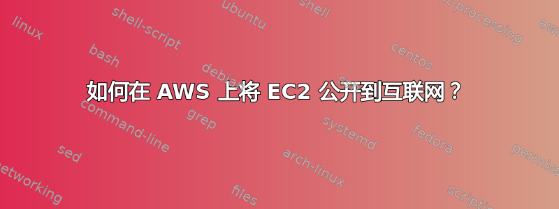 如何在 AWS 上将 EC2 公开到互联网？