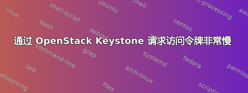 通过 OpenStack Keystone 请求访问令牌非常慢