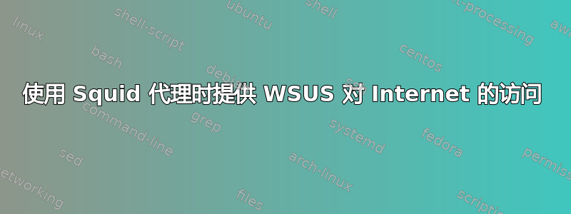 使用 Squid 代理时提供 WSUS 对 Internet 的访问