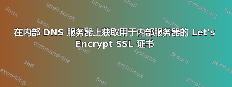 在内部 DNS 服务器上获取用于内部服务器的 Let's Encrypt SSL 证书