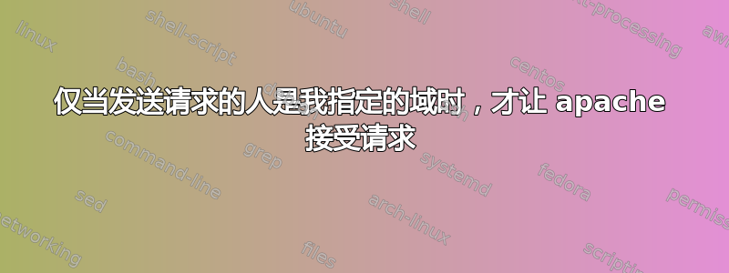 仅当发送请求的人是我指定的域时，才让 apache 接受请求