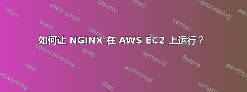 如何让 NGINX 在 AWS EC2 上运行？