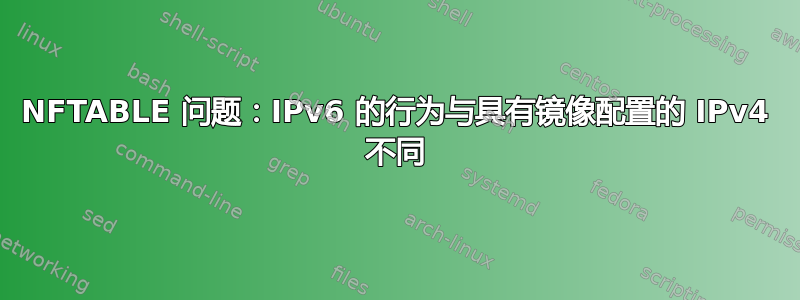 NFTABLE 问题：IPv6 的行为与具有镜像配置的 IPv4 不同