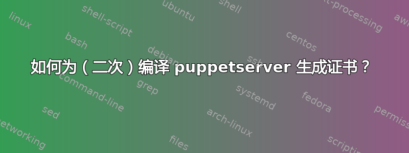 如何为（二次）编译 puppetserver 生成证书？