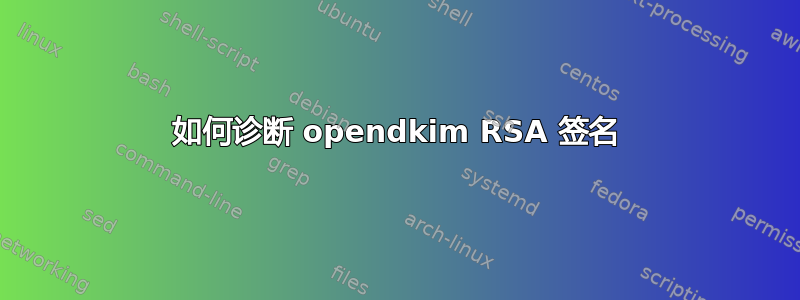 如何诊断 opendkim RSA 签名