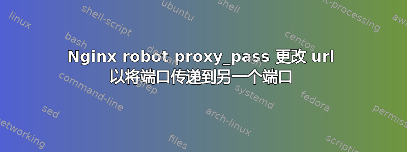 Nginx robot proxy_pass 更改 url 以将端口传递到另一个端口