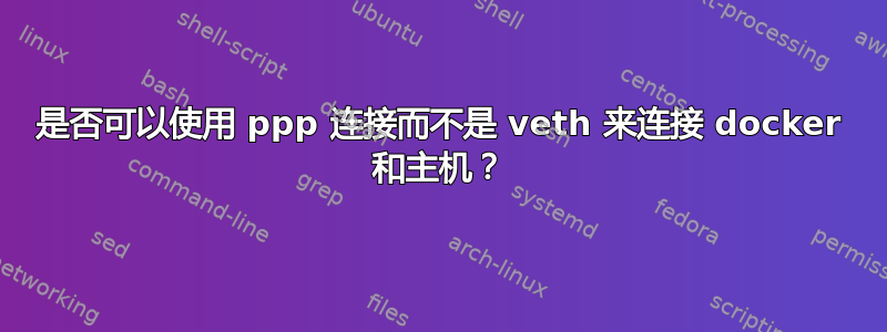 是否可以使用 ppp 连接而不是 veth 来连接 docker 和主机？