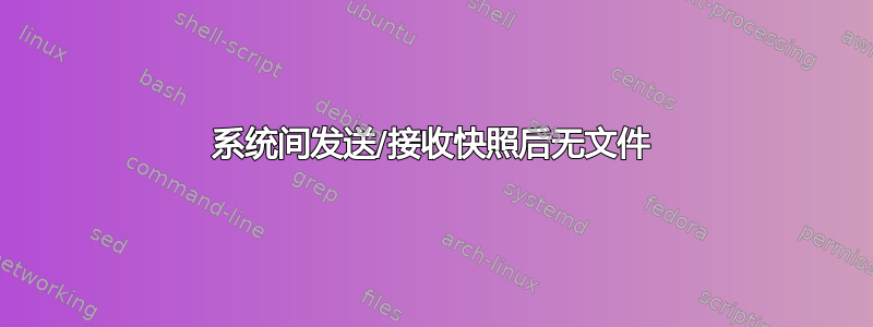 系统间发送/接收快照后无文件