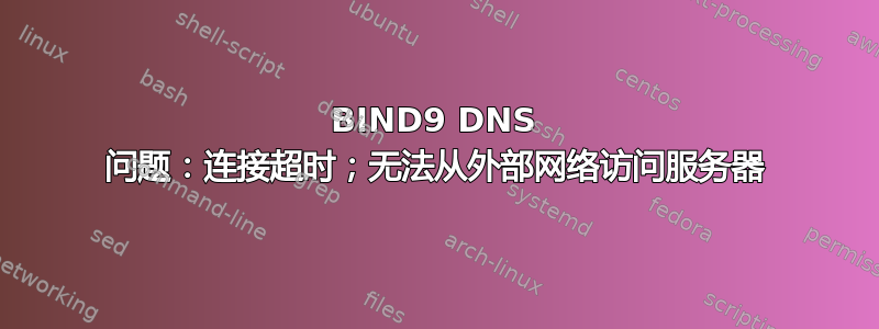 BIND9 DNS 问题：连接超时；无法从外部网络访问服务器