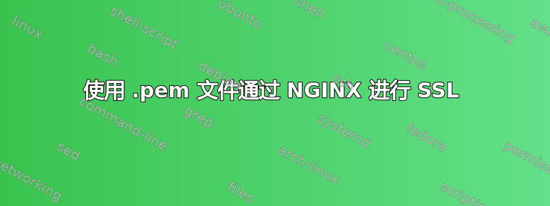 使用 .pem 文件通过 NGINX 进行 SSL
