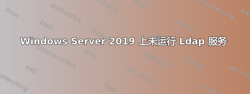 Windows Server 2019 上未运行 Ldap 服务