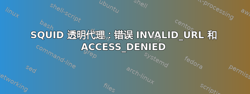 SQUID 透明代理：错误 INVALID_URL 和 ACCESS_DENIED