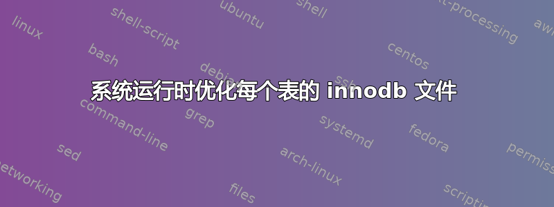 系统运行时优化每个表的 innodb 文件