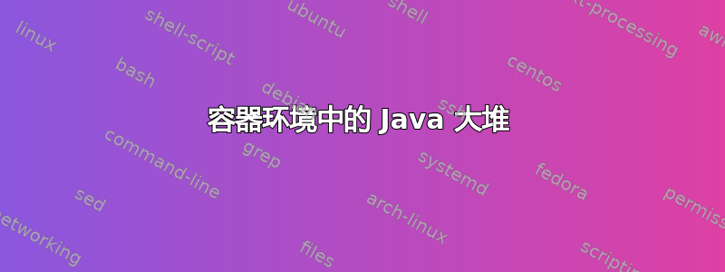 容器环境中的 Java 大堆