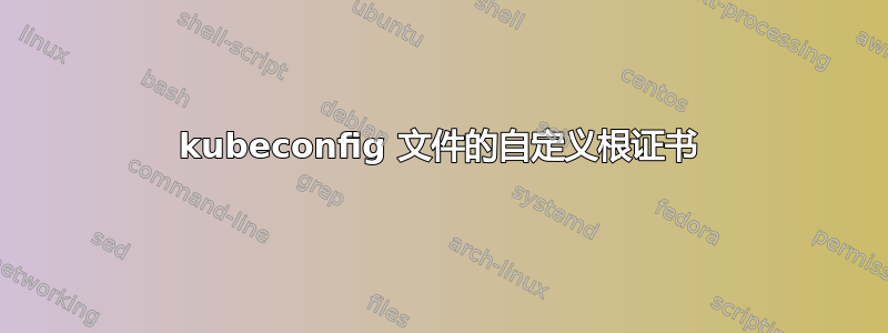 kubeconfig 文件的自定义根证书