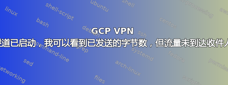 GCP VPN 隧道已启动，我可以看到已发送的字节数，但流量未到达收件人