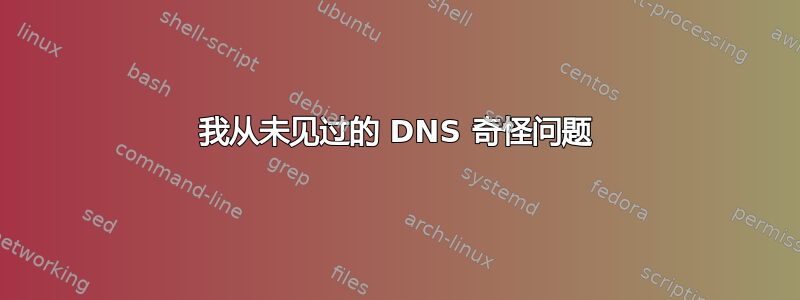 我从未见过的 DNS 奇怪问题