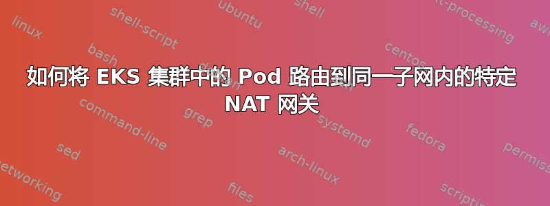 如何将 EKS 集群中的 Pod 路由到同一子网内的特定 NAT 网关