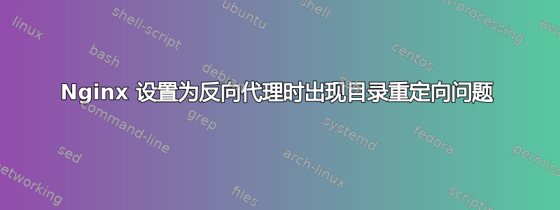 Nginx 设置为反向代理时出现目录重定向问题