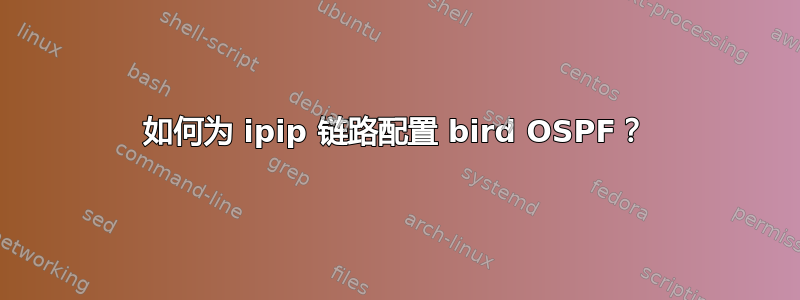 如何为 ipip 链路配置 bird OSPF？