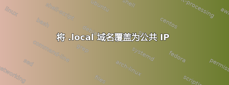将 .local 域名覆盖为公共 IP