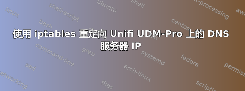 使用 iptables 重定向 Unifi UDM-Pro 上的 DNS 服务器 IP