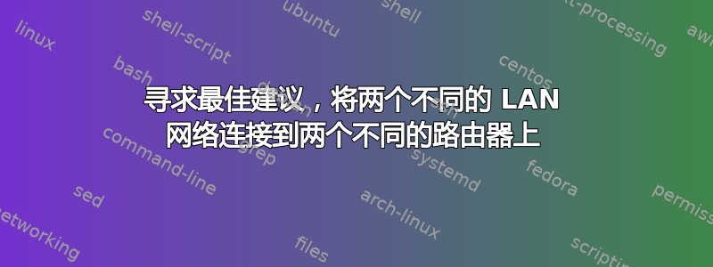 寻求最佳建议，将两个不同的 LAN 网络连接到两个不同的路由器上