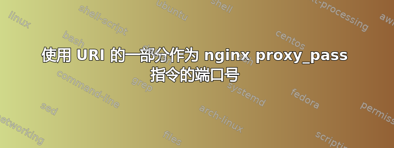 使用 URI 的一部分作为 nginx proxy_pass 指令的端口号