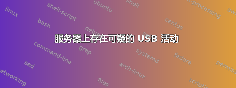 服务器上存在可疑的 USB 活动