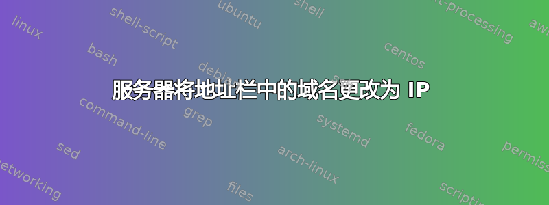 服务器将地址栏中的域名更改为 IP