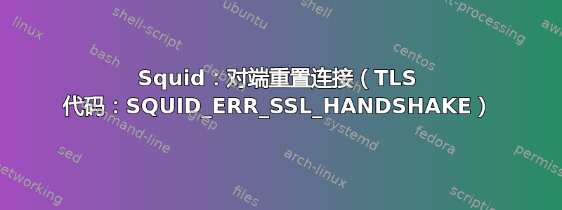 Squid：对端重置连接（TLS 代码：SQUID_ERR_SSL_HANDSHAKE）