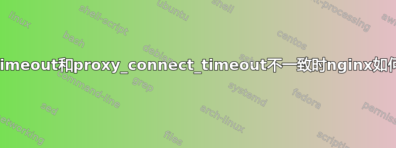 当fail_timeout和proxy_connect_timeout不一致时nginx如何表现？