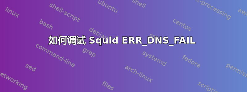 如何调试 Squid ERR_DNS_FAIL