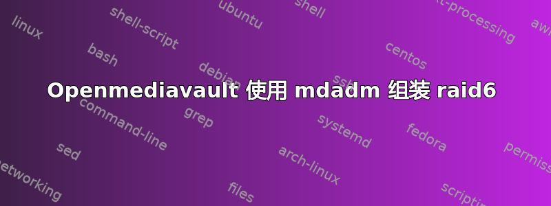 Openmediavault 使用 mdadm 组装 raid6